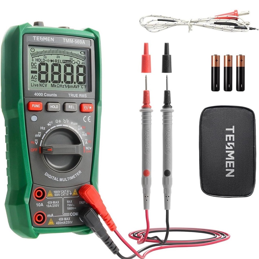 Digital Multimeter, TRMS 4000 Counts Ohmmeter